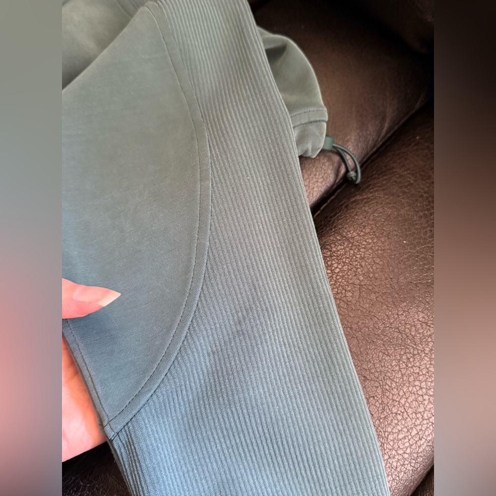 Lululemon Brushed Softstreme Half Zip Storm Teal Size 0 - Picture 7 of 7